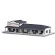 North American-Style Wood Train Station -- Laser-Cut Wood Kit - 13-11/16 x 6-1/16 x 3-9/16′ 3, HO, Busch Gmbh & Co Kg 9721