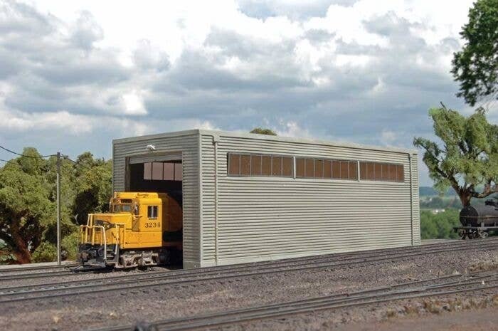 Single-Stall Engine House (Shed) - Scene Scapes(R) -- 11-3/8 x 4 x 3-9/16′ 28.9 x 10.2 x 9., HO, Bachmann Industries 35115