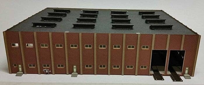Large Car Repair Shop -- Laser-Cut Kit - 12-3/8 x 9-3/4 x 3′, N, GCLaser 9117