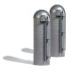 Tall Concrete Farm Silos -- Kit - 2-15/16` 7.5cm Diameter x 9-5/8` 24.5cm Tall pkg(2), HO, Busch Gmbh & Co Kg 1913