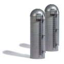 Tall Concrete Farm Silos -- Kit - 2-15/16` 7.5cm Diameter x 9-5/8` 24.5cm Tall pkg(2), HO, Busch Gmbh & Co Kg 1913