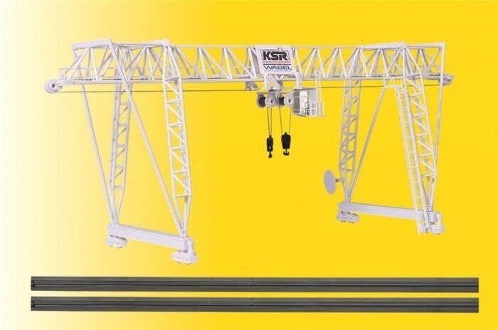Wasel Gantry Crane -- Kit - 17-5/16 x 6-11/16 x 7-1/16′ 44 x 17 x 18cm, HO, Kibri 38531