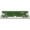 70-Ton Hart Ballast Car - Ready to Run - Master(R) -- British Columbia Railway 2504 (green, white), HO, Atlas Model Railroad Co.