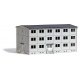 Concrete Barracks/Apartments -- Kit - 8-3/8 x 4-7/8 x 4-1/4′ 21.2 x 12.3 x 10.7cm, HO, Busch Gmbh & Co Kg 9607