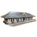 Lines West Station -- Laser-Cut Kit - 9-3/4 x 3-1/2 x 2-1/2′ 24.8 x 8.9 x 6.4cm, N, The N Scale Architect 10049