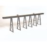 210` Tall Steel Viaduct, Low Bridge w/Bents -- 7 30` Spans, 6 1,2,or 3-Story Bents, 29`L x 10 , HO, Micro Engineering 75550