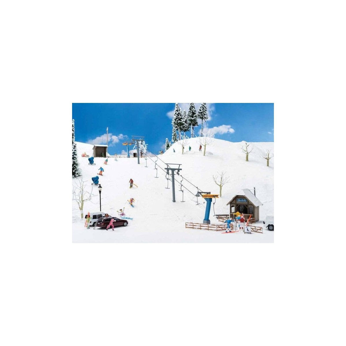 T-Bar Ski Lift with Kiosk -- Kit, HO, Faller Gmbh 134003