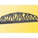 Steel Elbow Bridge w/o Bridgeheads -- Single-Track - 17-23/32 x 3-5/32 x 4-17/32′ 45 x 8 x 11.5cm, HO, Kibri 39700
