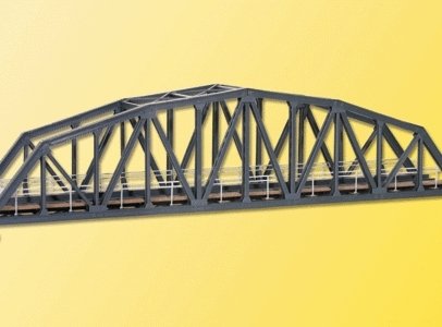 Steel Elbow Bridge w/o Bridgeheads -- Single-Track - 17-23/32 x 3-5/32 x 4-17/32′ 45 x 8 x 11.5cm, HO, Kibri 39700