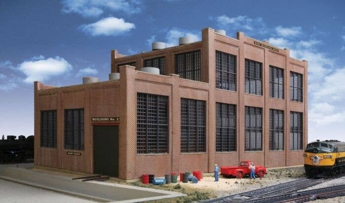 Railroad Shop -- Kit - 17-1/8 x 8-3/4 x 8-5/8′ 43.4 x 22.2 x 22cm, HO, Walthers Cornerstone 2970