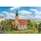 Village Church -- Kit - 5-7/16 x 2-15/16 x 8-1/16′ 13.8 x 7.5 x 20.5cm, N, Faller Gmbh 231726