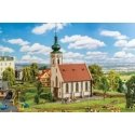 Village Church -- Kit - 5-7/16 x 2-15/16 x 8-1/16′ 13.8 x 7.5 x 20.5cm, N, Faller Gmbh 231726