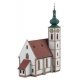 Village Church -- Kit - 5-7/16 x 2-15/16 x 8-1/16′ 13.8 x 7.5 x 20.5cm, N, Faller Gmbh 231726