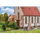 Village Church -- Kit - 5-7/16 x 2-15/16 x 8-1/16′ 13.8 x 7.5 x 20.5cm, N, Faller Gmbh 231726