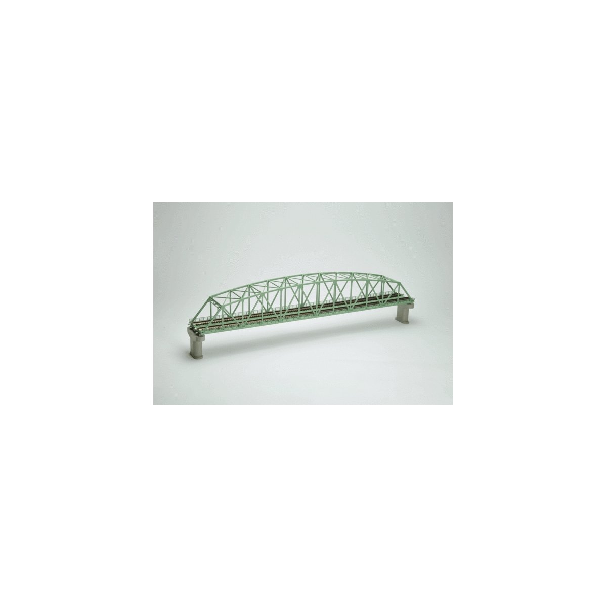 Curved Chord Through Truss Bridge w/2 Piers - Fine Track -- Assembled - Double-Track - 22′ 55.9cm , N, TomyTec Co LTD 3222