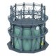 Gasometer Gas Storage Tank with Piping -- Kit - 6-5/16 x 6-5/16 x 7-1/16′ 16 x 16 x 18cm, HO, Faller Gmbh 130157