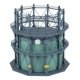 Gasometer Gas Storage Tank with Piping -- Kit - 6-5/16 x 6-5/16 x 7-1/16′ 16 x 16 x 18cm, HO, Faller Gmbh 130157