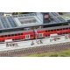 Modern Station Platform w/Details -- Kit - 19-5/16 x 2-3/4 x 4-3/4′ 49 x 7 x 12cm, HO, Faller Gmbh 120202