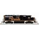 EMD GP60 - Standard DC - Master(TM) Silver -- Denver & Rio Grande Western 3156 (black, orange), N, Atlas Model Railroad Co. 4000