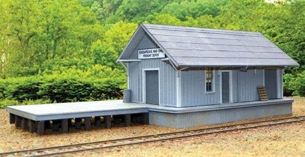 Laser-Cut Wood Kit -- C&O Quinnimont Section Freight Depot - Scale: 65 x 30′ 19.8 x 9.1m, HO, B.T.S. 27653