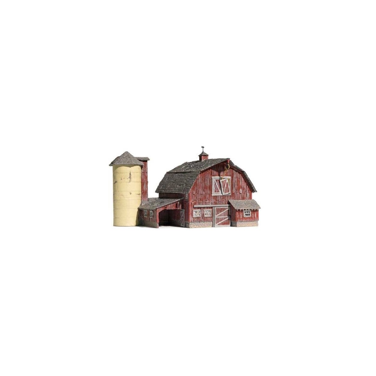 Old Weathered Barn - Built-&-Ready(R) Landmark Structures(R) -- Assembled - 3-3/16 x 4-1/4 x 2-11, N, Woodland Scenics 4932