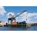 Pier & Traveling Crane -- Kit - Pier: 12-5/8 x 5-3/4 x 1-1/2` Crane: 4 x 4 x 9-1/8`, HO, Walthers Cornerstone 3067