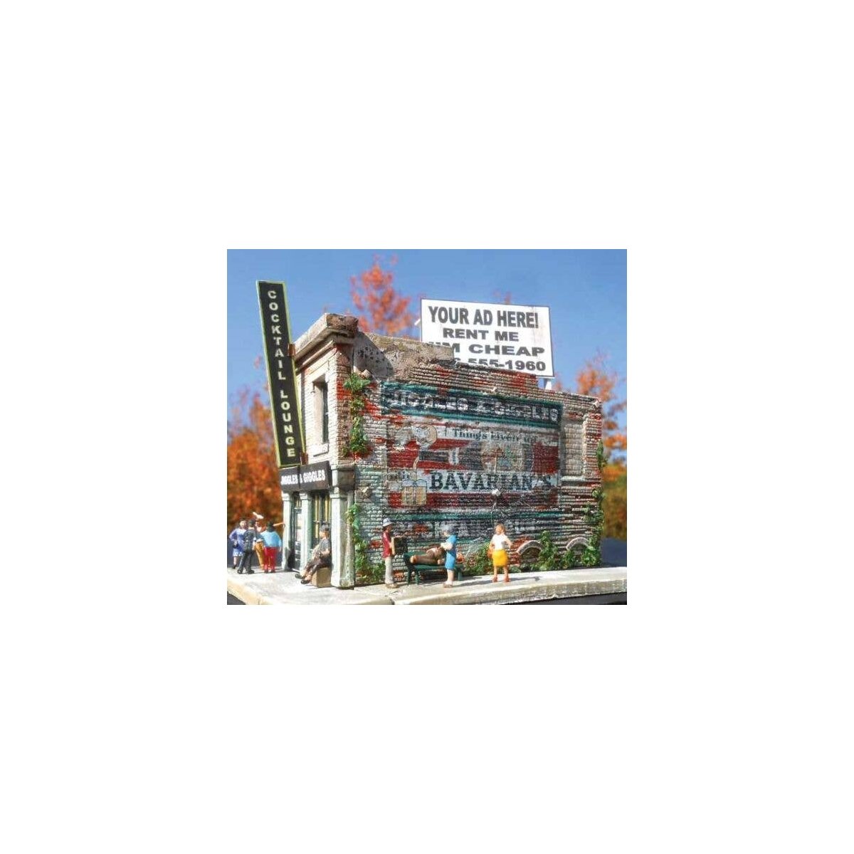 Jiggles & Giggles -- Cast-Hydrocal Kit, HO, Downtown Deco 1086