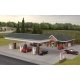 Modern Gas Station -- Kit - Main Building: 10-7/16 x 6-1/2 x 3-1/8′ 26.5 x 16.5 x 7.9cm, HO, Walthers Cornerstone 3537