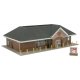 Modern Gas Station -- Kit - Main Building: 10-7/16 x 6-1/2 x 3-1/8′ 26.5 x 16.5 x 7.9cm, HO, Walthers Cornerstone 3537