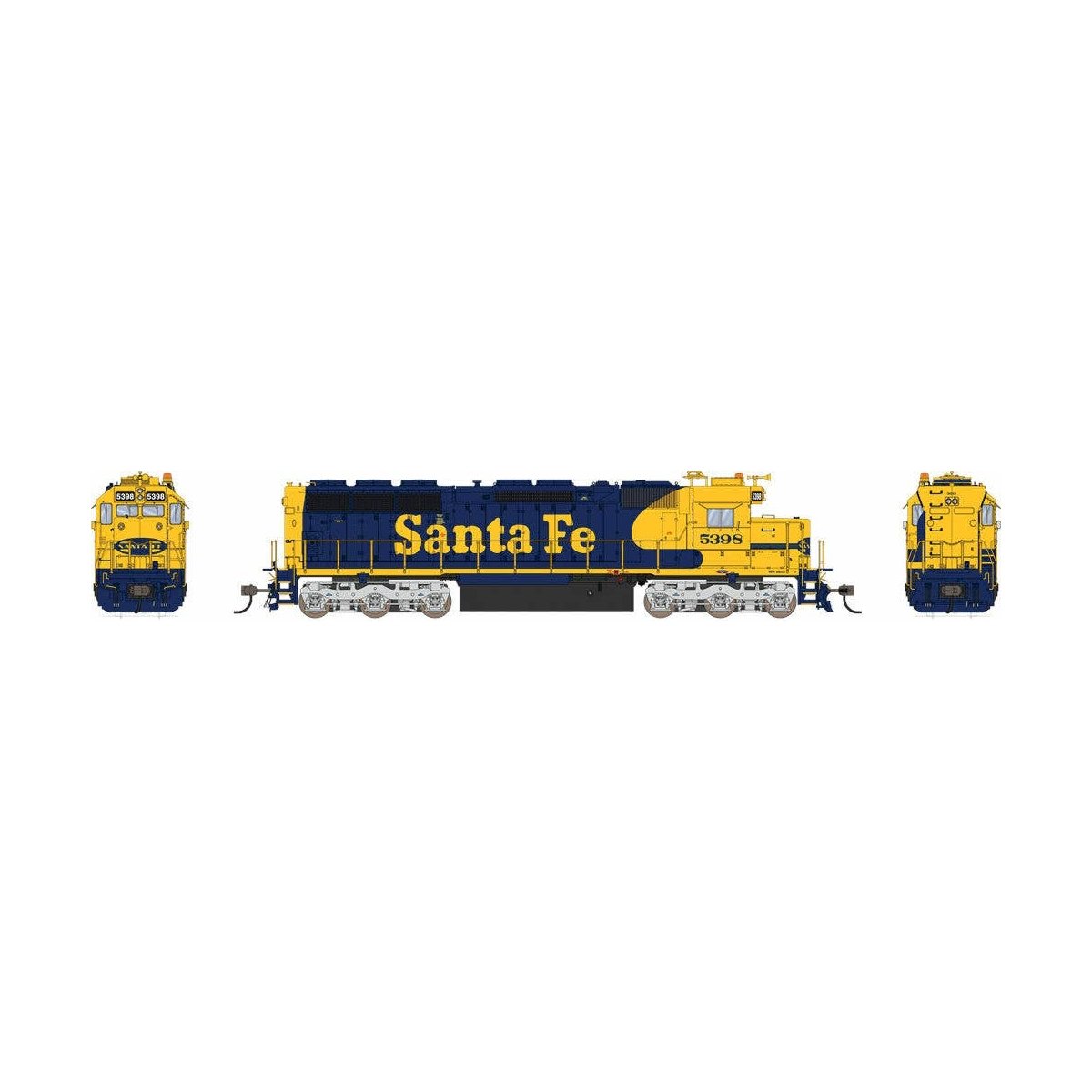 EMD SD45 Low-Nose w/Sound & DCC - Paragon4(TM) -- Santa Fe 5382 (Warbonnet blue, yellow), HO, Broadway Limited Imports 4282
