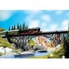 Deck Arch Bridge -- Kit - 14-1/4 x 2-1/2 x 4-3/4′ 36 x 6.5 x 11.9cm, HO, Faller Gmbh 120541