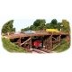 Country Road Bridge -- Kit - 13-1/2 x 3-1/4 x 4-1/8′ 34.3 x 8.3 x 10.5cm, HO, Monroe Models 2007