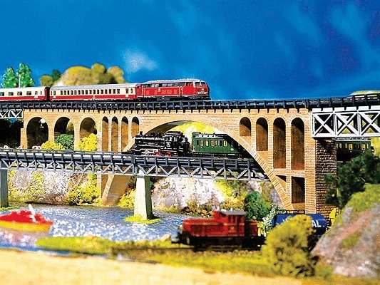 Stone Arch Bridge -- 8-5/8 x 7/8′ 22 x 2.5cm, Z, Faller Gmbh 282924