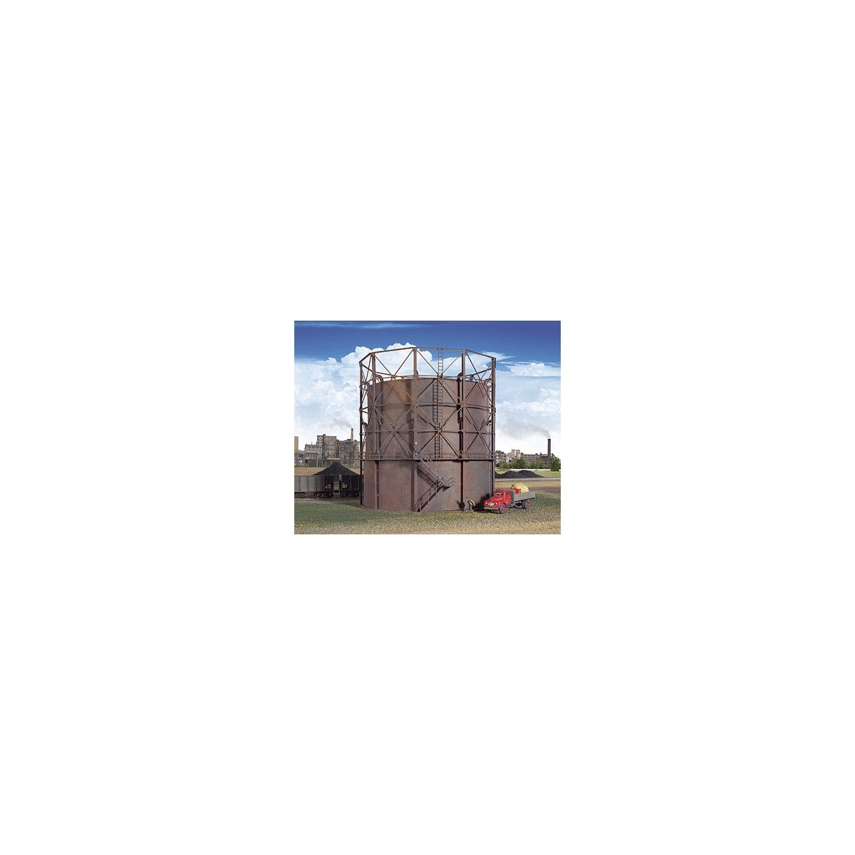 Gas Storage Tank -- Kit - 6-3/8` 16.2cm Diameter x 6-3/8` 16.2cm Tall, N, Walthers Cornerstone 3819