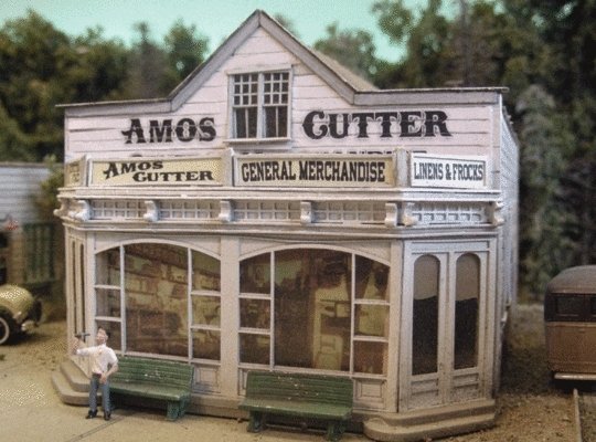 Amos Cutter General Merchandise -- Kit - 8 x 7′ 20.3 x 17.8cm, HO, Bar Mills LLC 462