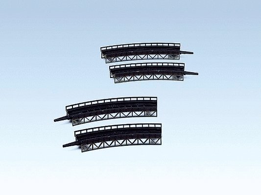 Bridges-Curved Steel -- 1/8 x 7-5/8`R .2 x R19.5cm 1/8 x 8-1/2`R .2 x R22cm, Z, Faller Gmbh 282905