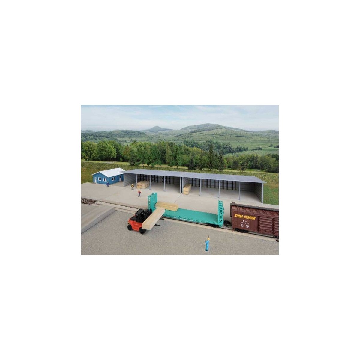 Modern Lumber Transload -- Kit, N, Walthers Cornerstone 3854