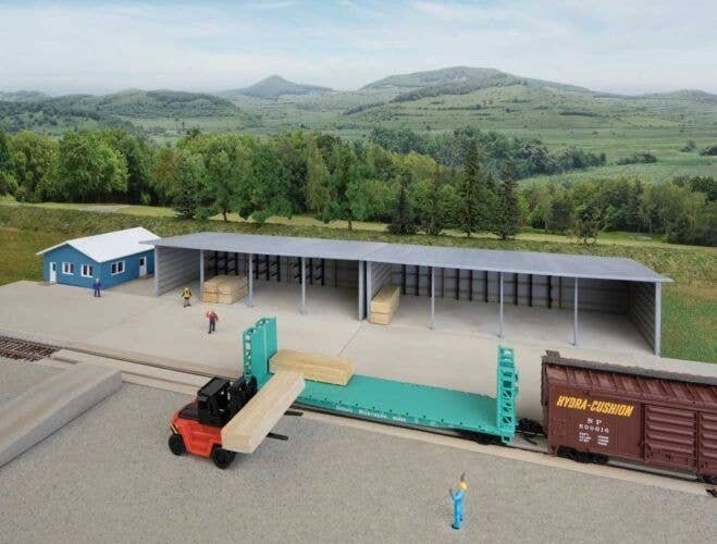 Modern Lumber Transload -- Kit, N, Walthers Cornerstone 3854