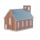 Brick Church -- Kit - 8-1/16 x 4-9/16 x 10-3/4′ 20.4 x 11.5 x 27.2cm, HO, Walthers Cornerstone 3496
