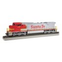 GE Dash 8-40CW - Sound and DCC -- Santa Fe 856 (Warbonnet, silver, red), HO, Bachmann Industries 68511