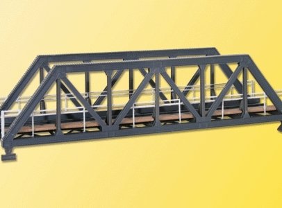 Steel Truss Bridge w/o Bridgeheads -- Single Track 27.5 x 8 x 7.5cm, HO, Kibri 39701