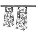 Tall Steel Viaduct -- 15 x 8.1′ 38.1 x 20.6cm, N, Micro Engineering 75518