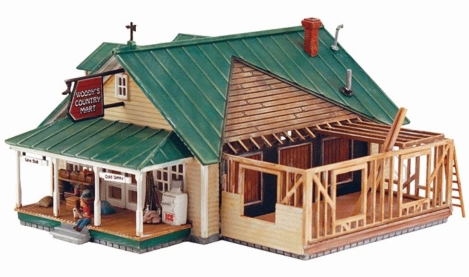 Woody′s Country Mart - DPM(R) Landmark Structures(TM) -- Kit, HO, Design Preservation Models 12900