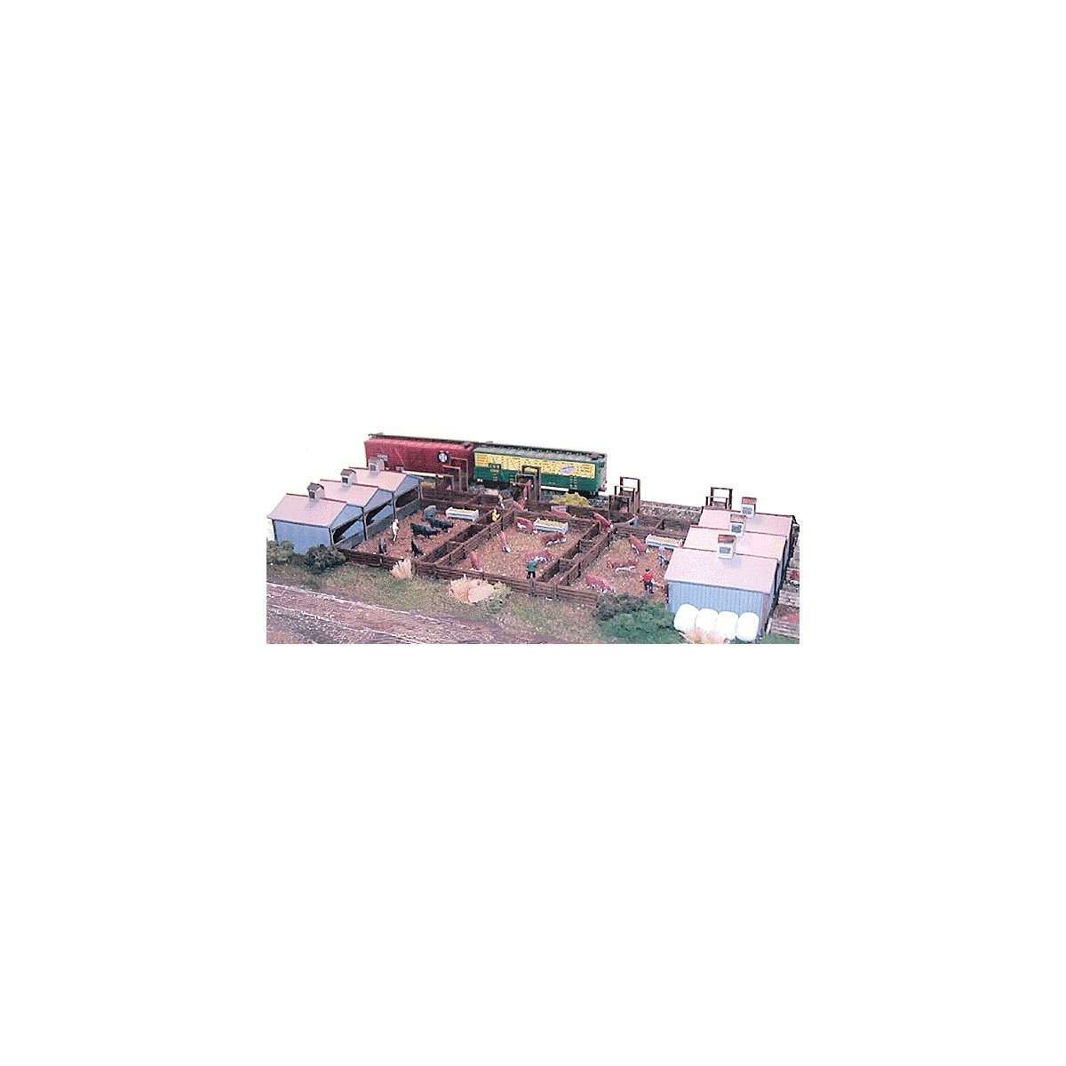Master Craftsman Series - Quality Meat Stockyard -- Kit - 10 x 5′ 25.4 x 12.7cm, N, The N Scale Architect 10703
