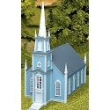 19th Century Church - Kit -- 9-1/2 x 4-3/4 x 10-3/4′ 23.8 x 11.9 x 26.9cm, HO, Atlas Model Railroad Co. 708