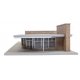 Modern Brick Santa Fe Station -- Kit - 21-13/16 x 8-1/16 x 3′ 55.5 x 20.4 x 7.6cm, HO, Walthers Cornerstone 4064