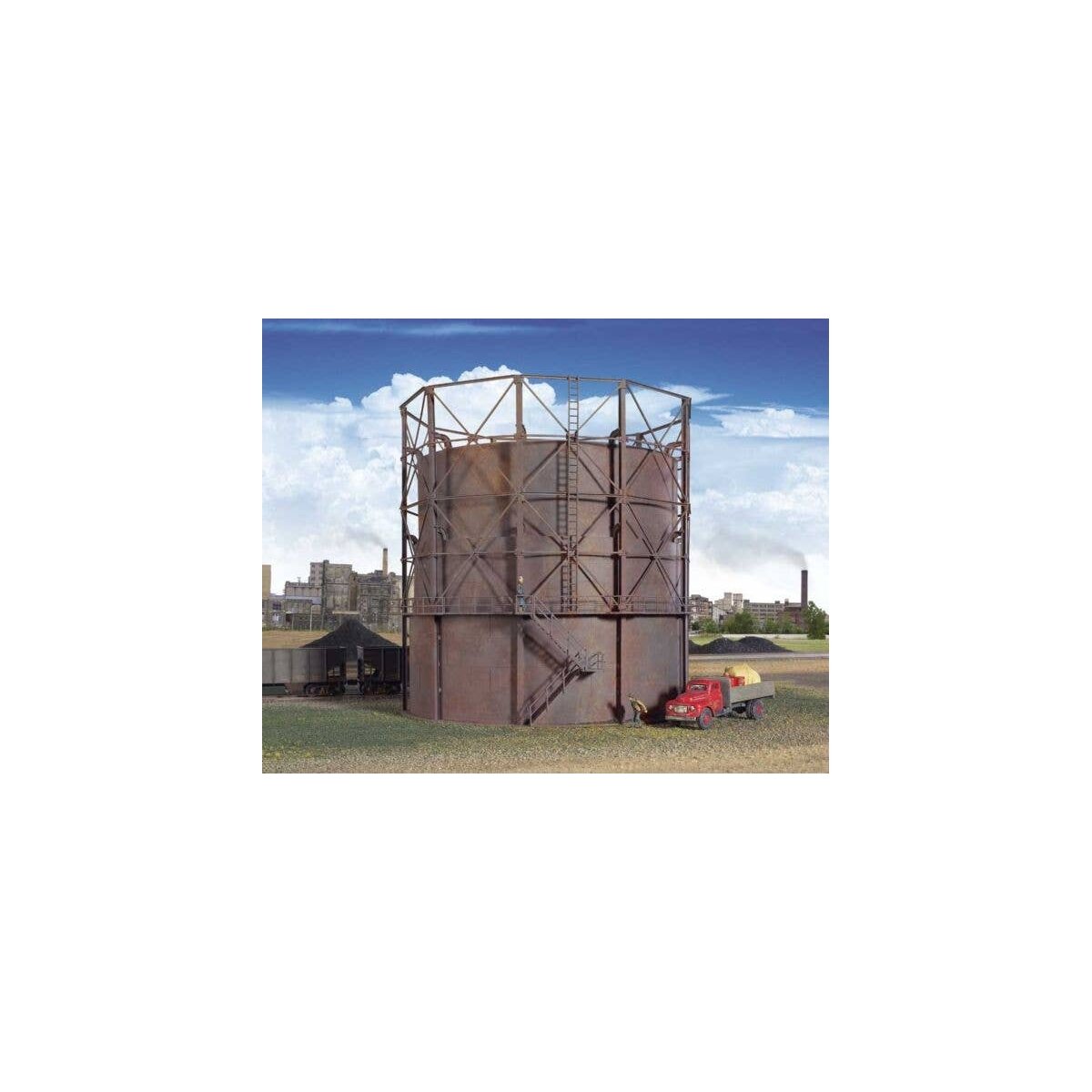 Gas Storage Tank -- Kit - 9-7/8` 24.6cm Diameter x 9-1/8` 22.8cm Tall, HO, Walthers Cornerstone 2907