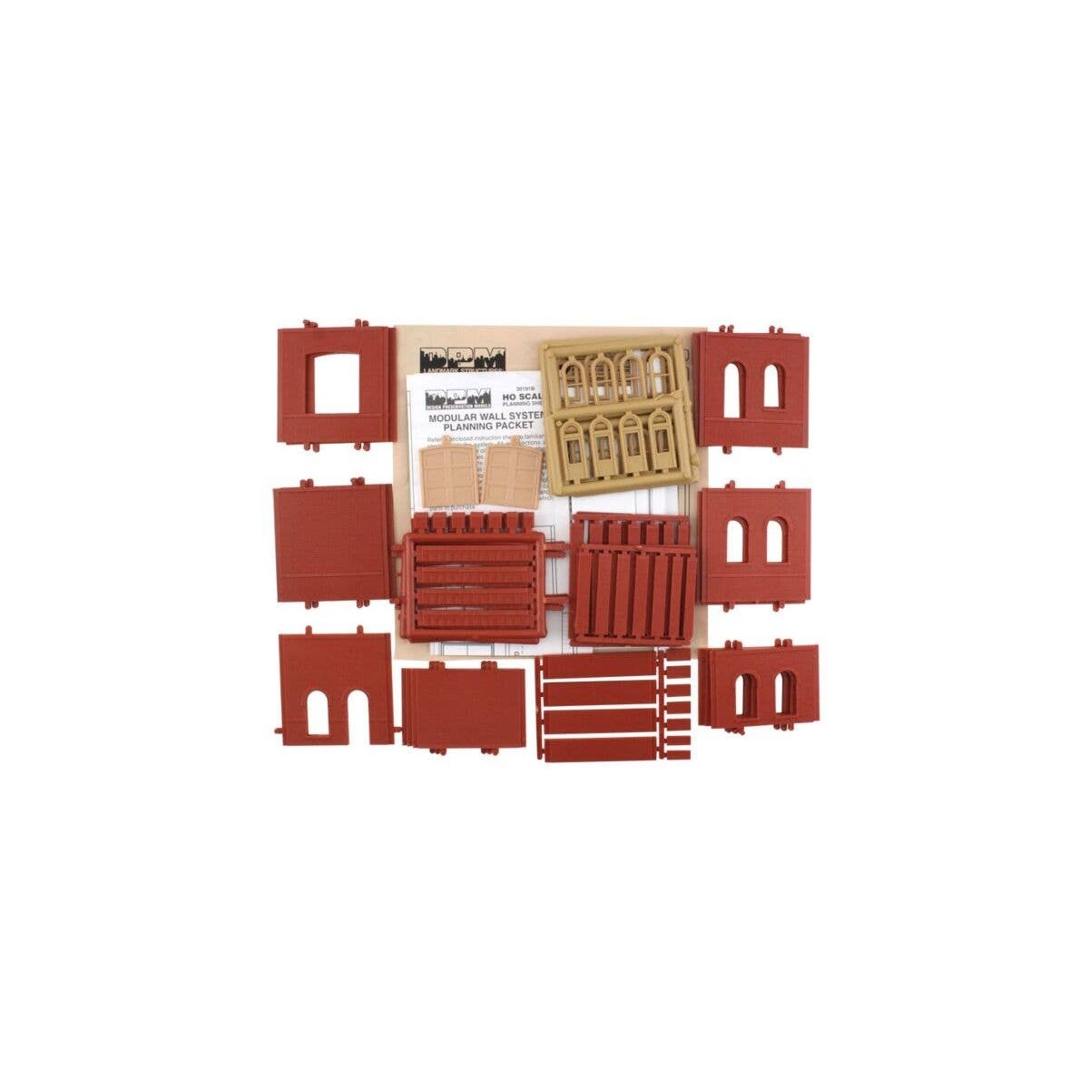 Modular Building System(TM) -- 3-in-1 Industrial Building Kit - 8-1/2 x 6′ 21.5 x 15, HO, Design Preservation Models 35100