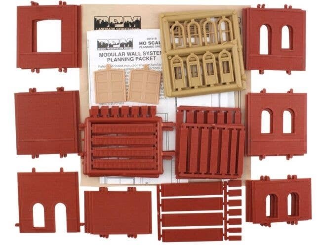 Modular Building System(TM) -- 3-in-1 Industrial Building Kit - 8-1/2 x 6′ 21.5 x 15, HO, Design Preservation Models 35100