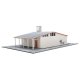 Vintage Gas Station -- Kit - Main Building: 10-1/2 x 9 x 3-3/16′ 26.6 x 22.8 x 8cm, HO, Walthers Cornerstone 3541